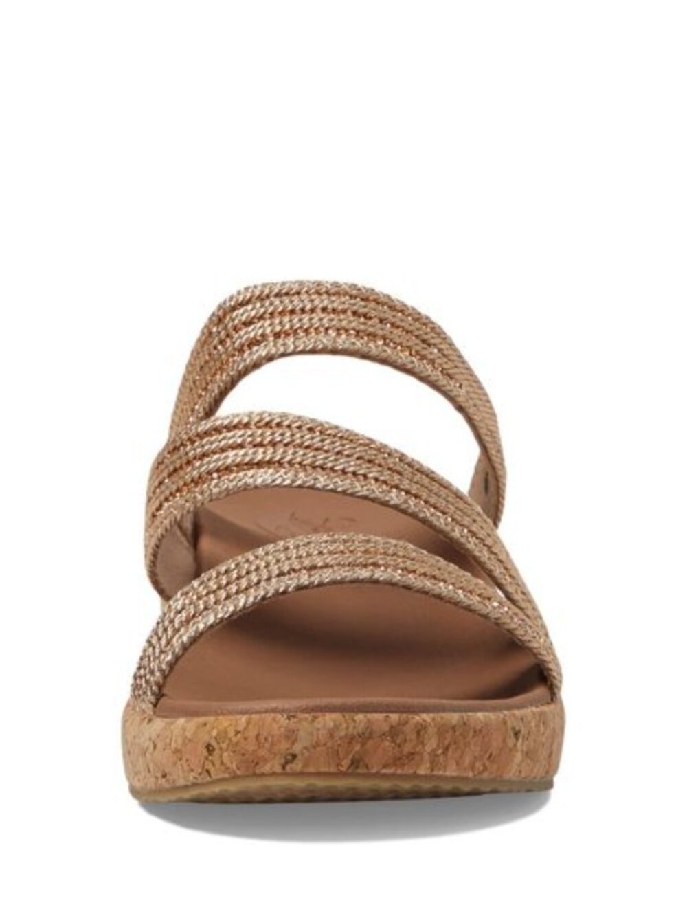Skechers Beverlee Arch Fit Always Classy Rose Gold Wedge Sandal - Picture 3 of 12